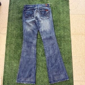 7famk “A” pocket Stylish Blue Women's Jeans, Size 28